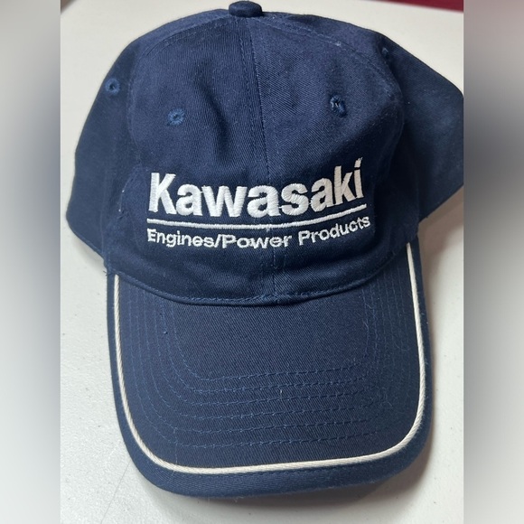 Vintage Kawasaki Navy White Engines and Power Products Hat VTG JDM - Picture 2 of 6